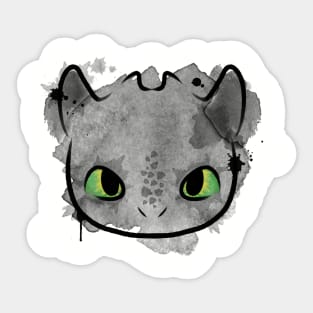 Watercolor Toothless Sticker